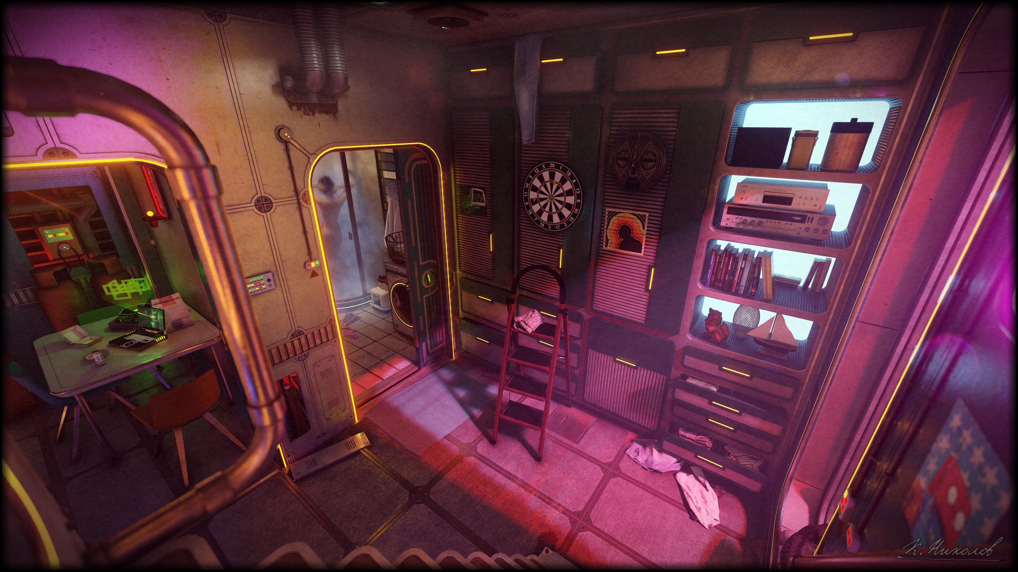This meme is an image of a room with a desk, a chair, and a door, but everything is distorted and warped. The text "I can see your house" is written on the wall, implying that the speaker is watching the person's home. The image is likely a reference to the popular TV show "The X-Files," which often featured a character named "The C-File" who was a villainous character.